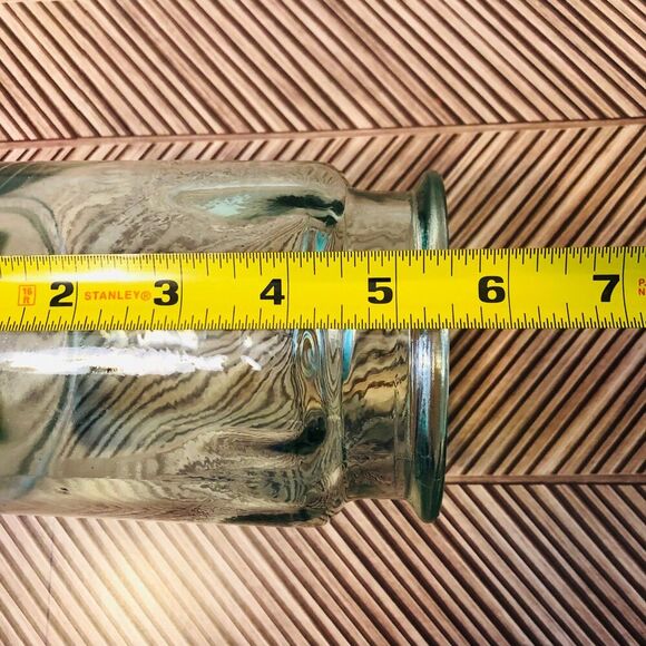 Vintage Green Glass Large Vase Apothecary Jar Cottage Core Coastal Décor - Picture 5 of 5